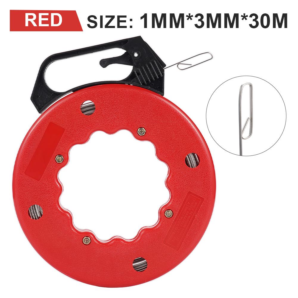 3MM/30M Cable Puller Wire Threading Device Lead Threading Device Fish-Shaped Wire Channel  For Pipe Hole Wires Automotive Wiring