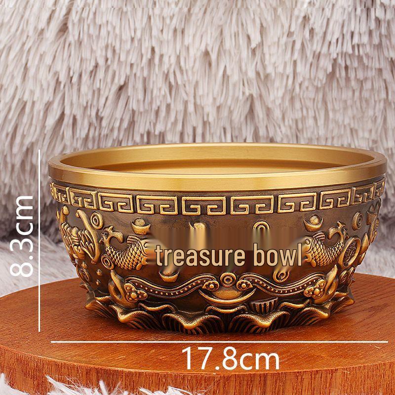 Chinese Brass Double Fish Lotus Cornucopia