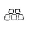 5pcs Square Carabiner Durable Keychain Buckle Accessories Snap Hook Clip  Hiking