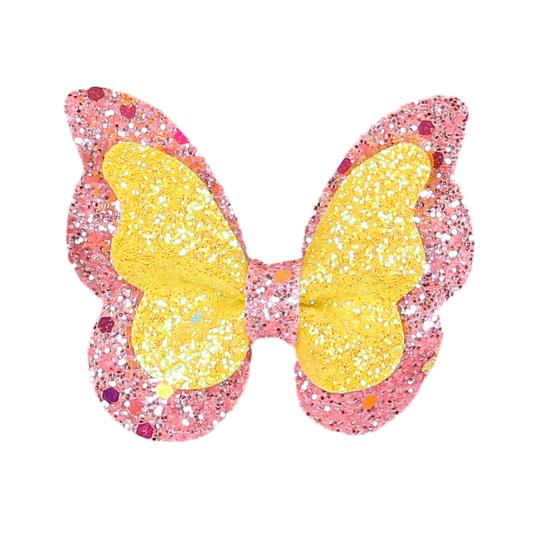 

Girl Hairpin Three-Dimensional Butterfly Shape Glitter Sequins Decor Hair Clip Damage-Free Side Bangs Party Hair Accessory Size#42