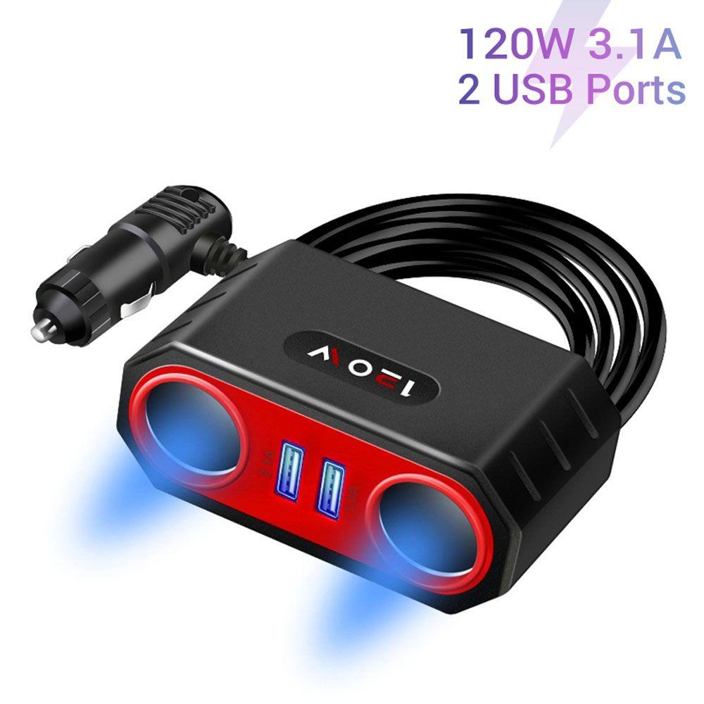 

Bluetooth 5.0 USB Car Charger 3.1A Car Charger Cigarette Lighter USB Charger Interior Accessories чёрный