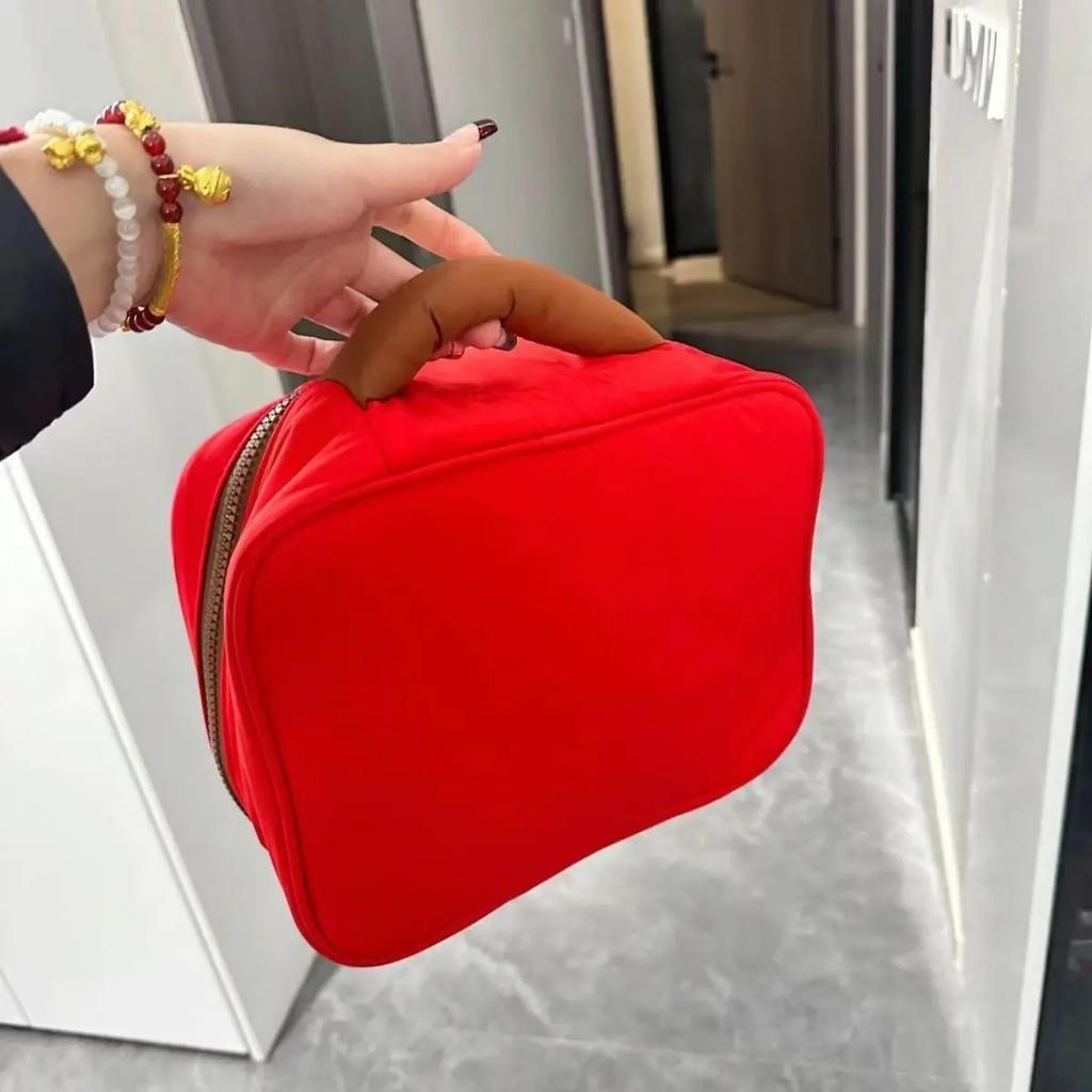Friuts Apple Pattern Makeup Bag Women Travel Storage Pouch Cosmetics Toiletry Storage Pouch Female's Handbag Christmas Gift