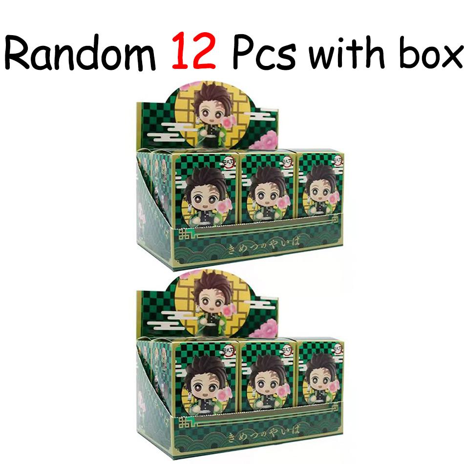 In Stock Demon Slayer Kimetsu No Yaiba Cute And Charming Blind Box Full Character PVC Model Playthings Figure Desktop Ornaments Collectible Gifts