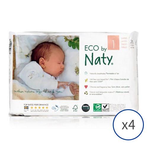 Nettie Eco Diapers Stage 1 (2-5kg) 4 packs of 25