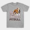 Unisex Fashion TShirt This Girl Loves Her Pit Bull Print TShirt Plus Size S-5XL T-Shirt 100%Cotton Tops O Neck Short Sleeve Tees