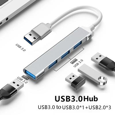 רכזת 4 ב-1 USB 3.0, מתאם רב מפצל 4 יציאות עם פונקציית USB2.0 USB3.0 OTG, רכזת סוג C, עבור אביזרי מחשב נייד למחשב, למקלדת U Disk