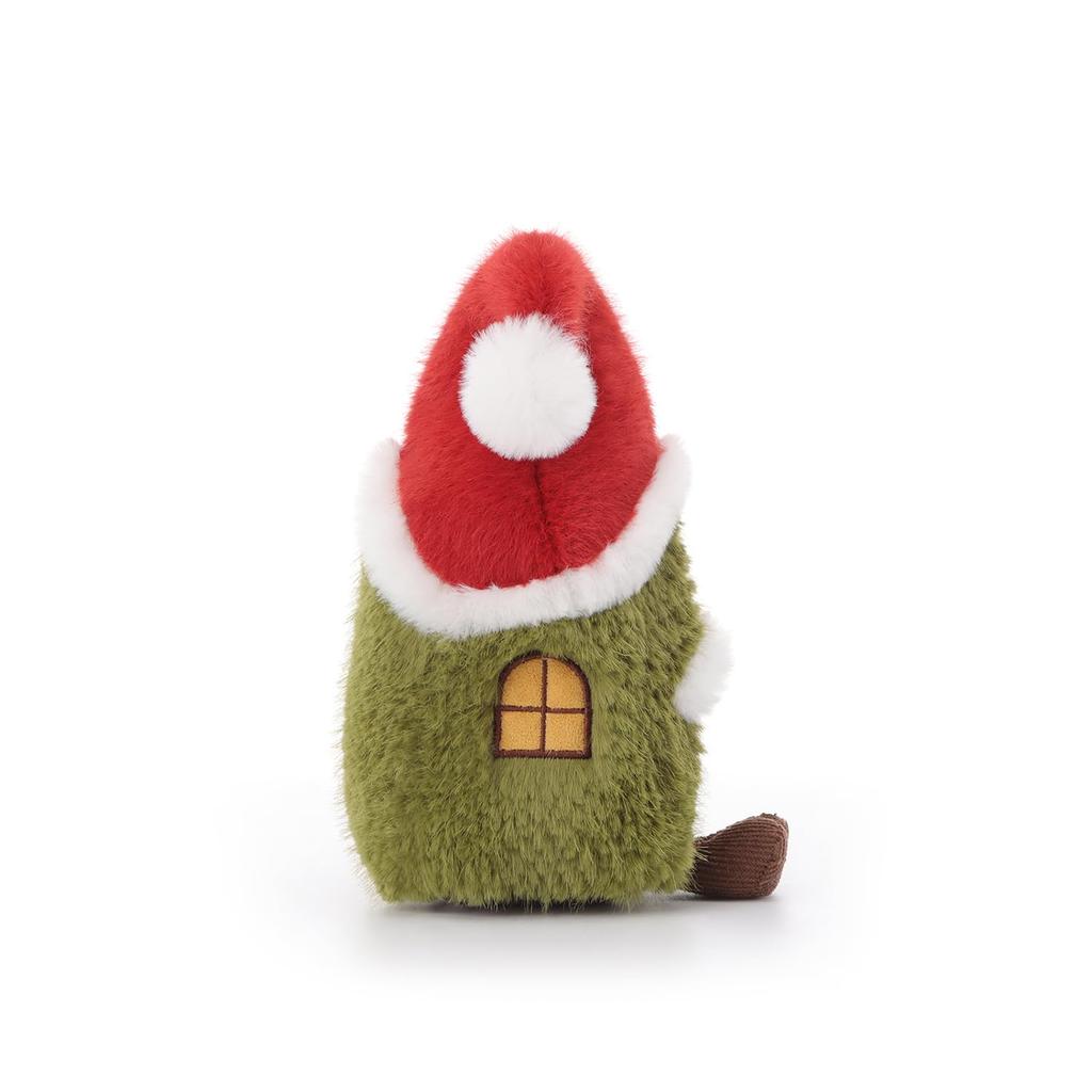 Apricot Lamb Christmas House Plush Toy for Kids, Soft and Cute Fluffy Christmas House for Girls and Boys, 18cm