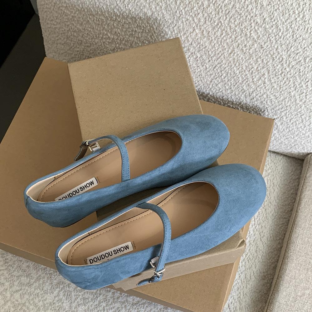 Fashion New 2025 Footwear Shallow Women Ballet Flats Dance Shoes Female Buckle Strap Fashion Round Toe Ladies Flats Mary Janes Shoes