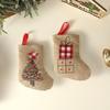 Lovely Christmas Stockings Ornament Candy Gift Bag Christmas Hanging Socks For Tree Fireplaces Holiday Decoration
