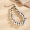 Accessories, Exaggerated Round Punk Collar Collarbone Chain, Hot Selling Geometric Bead Necklace Women's Beads