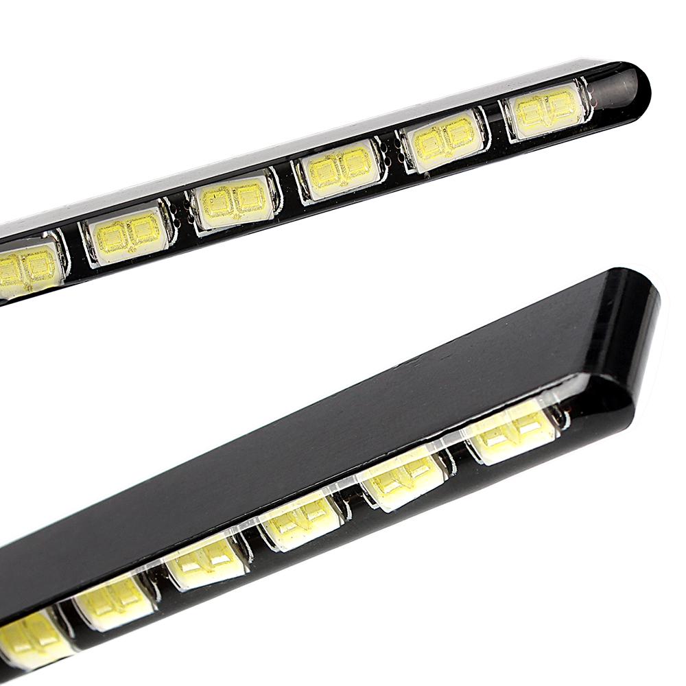Daytime Running Lights 2pcs Waterproof Fog Light SMD Car Styling Super Bright Led Strip 7030 Daylight Car DRL 12 LEDs