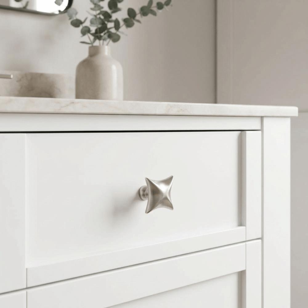 Zinc Zinc Zinc Alloy Cabinet Knobs Four Point Star Furniture Handles  Storage Drawers