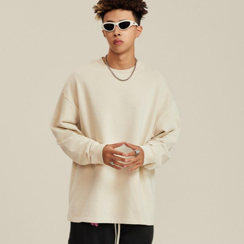 Frühling und Herbst Neue Herren Amerikanischen Stil Retro Lose Split Langarm Sweatshirt