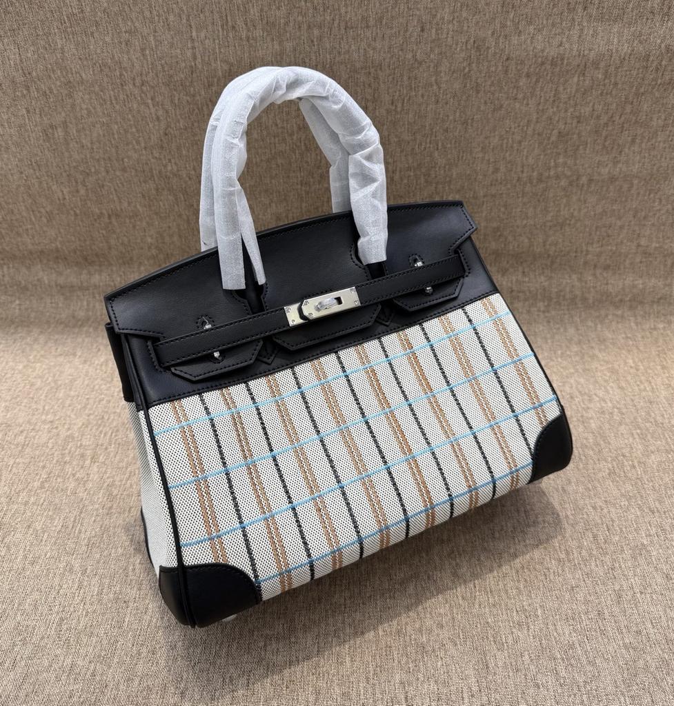 2026 Neue Leder Damen Tasche Canvas Stickerei Kontrastfarbe, Vielseitige Premium Spleißung Umhängetasche