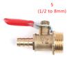 Brass Ball Valve Hose Barb 1/4" 3/8" 1/2" Bsp Male Thread Connector Pipe Adapter