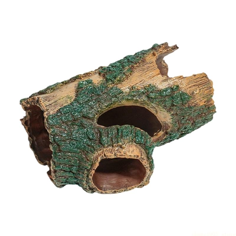 QX2E Fish Habitat Rock House Landscape Bark Art Craft Aquariums Cave Decorations