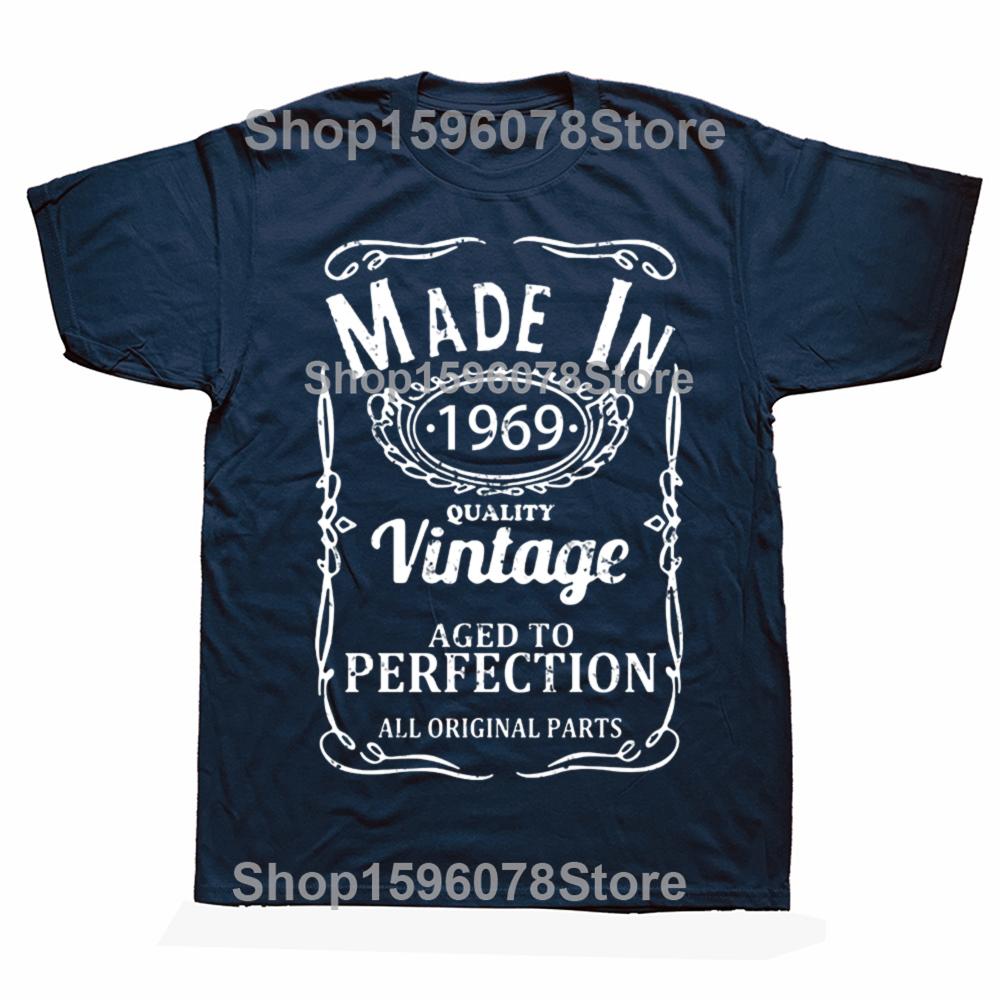 New Men T Shirt Made In 1969 TShirt Born 57th Year Birthday Age Present Vintage Funny Mens Gift Mens Top Tees Father Gift