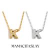 MamacitaSlay Classic 316L Stainless Steel Letter Necklace Waterproof 18K Gold Plated Jewelry Women's Elegant Neck Jewelry Gift