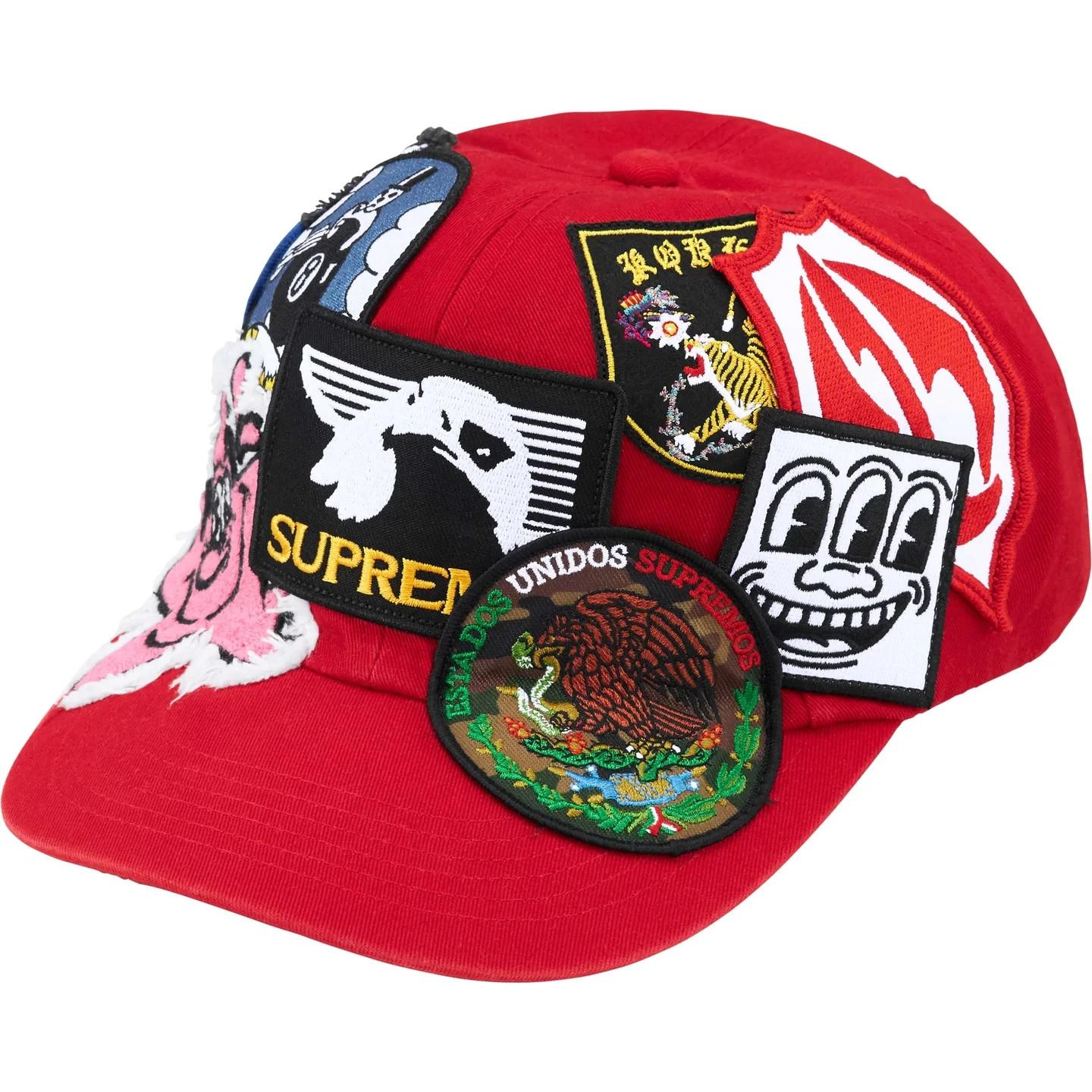 Supreme Patches 6-Panel Red One-Size