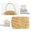 With Handle Imitation Rattan Storage Baskets Household Handwoven Home Decoration Braid Basket 8 Styles