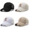 R Embroidery Letter Baseball Cap Adjustable Breathable Outdoors Protection Sun