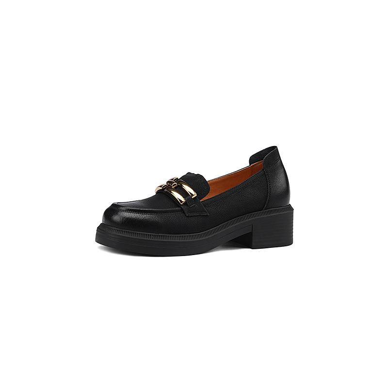 Ny Mote Nubuck Lær Damesko Retro Rund Tå Loafers Sko Dame Slip-On Platformsko Zapatos De Mujer Håndlaget
