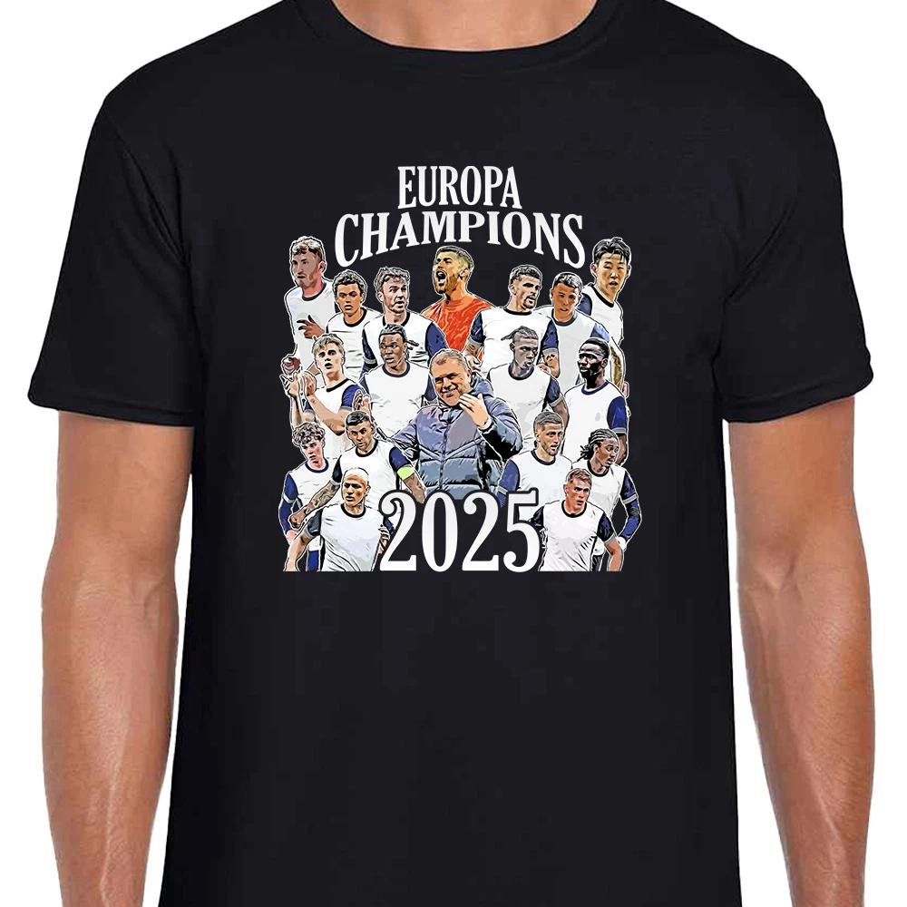 Унисекс Футболка Spurs Чемпионы Европы 2025 S-XXXL Топ Подарок для Фанатов Spurs S