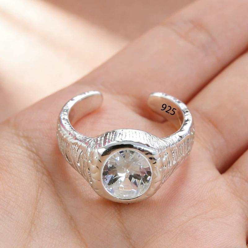 PANJBJ 925 Sterling Silver Irregular Geometry Ring for Women Versatile Minimalism  Accessories Jewelry Party Gift Dropshipping
