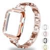 Bling Case+strap for Apple Watch Band 40mm 44mm 41mm 45mm 38mm 42mm 40 Mm Diamond Metal Bracelet iWatch Series 9 8 3 6 Se 7 Band