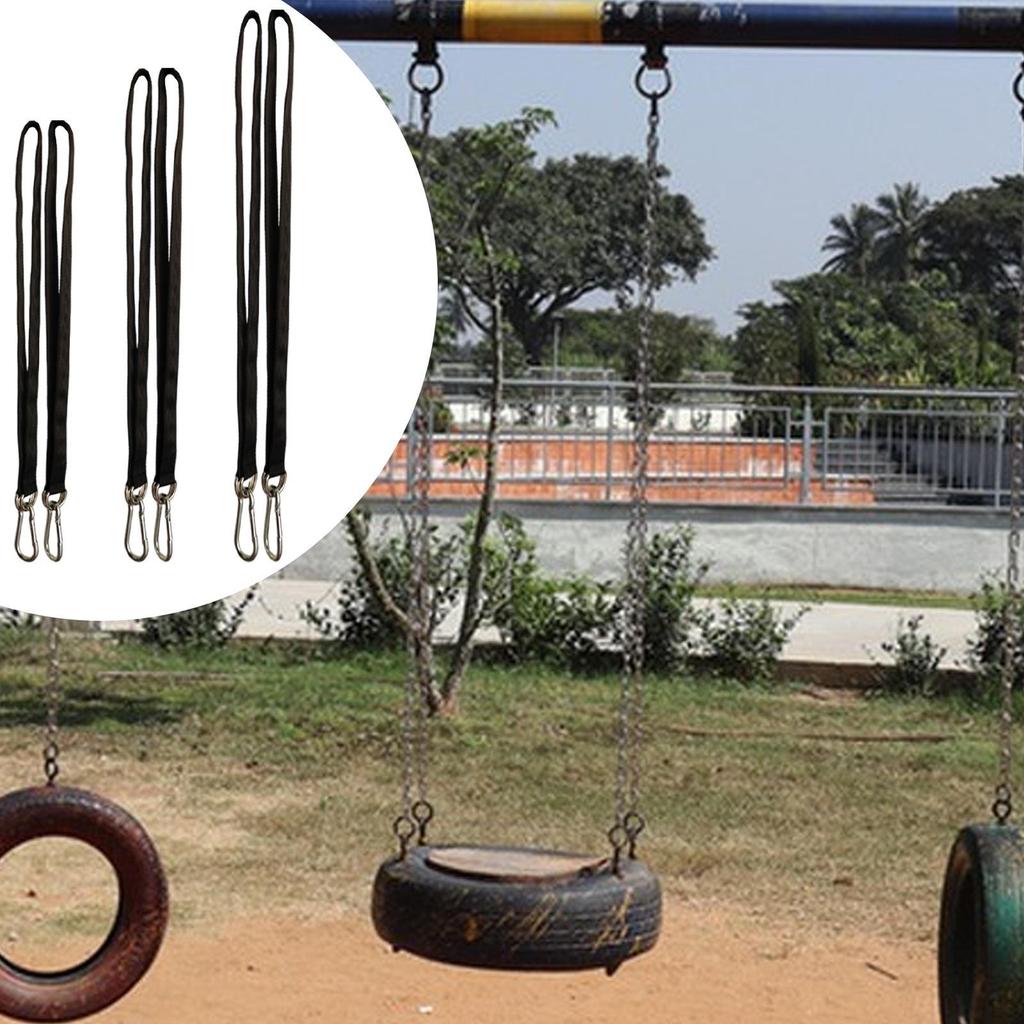 2x Hanging Straps with Carabiner Hooks for Cable Machine Attachment Camping