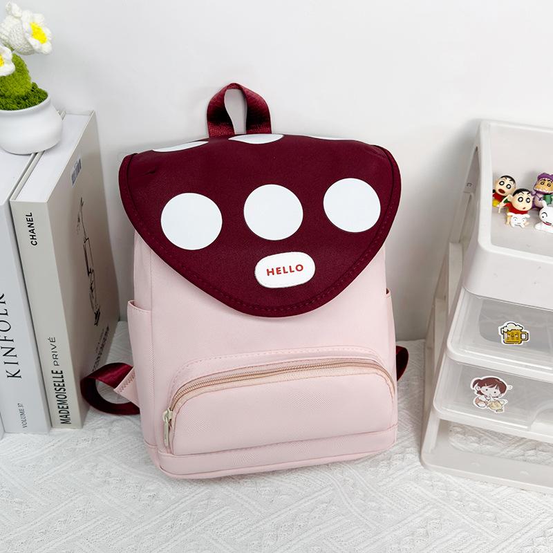 

School bag, kindergarten children s backpack, cute mushroom bag, new style, elementary school students mini lightweight trend bag розовый