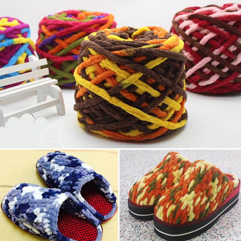 100g/Roll Colorful Thick Velvet Yarn DIY Hand Knitting Wool Yarn Line Crochet Scarf Hat Blanket Soft Chenille Yarn Thread