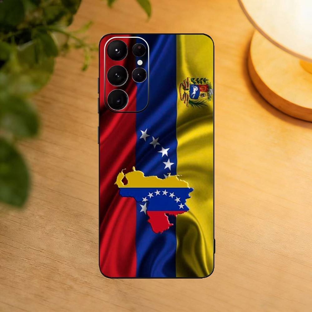 I Love Venezuela  Phone Case For Samsung S25,24,23,22,30,21,10,9,Ultra,Plus,Lite Soft Black Case
