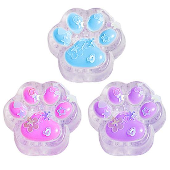 3Pcs Mini Cat Paw Squeeze Toy Stress Relief Kitten Paw Pinch Sensory Toy