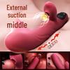 Heated Touch Screen Silicone Suction Vibrator with Retractable Rod for Women
