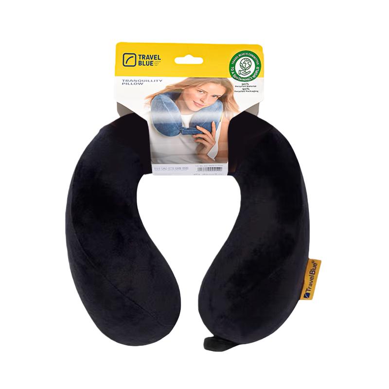 Синяя эргономичная подушка для путешествий на шею