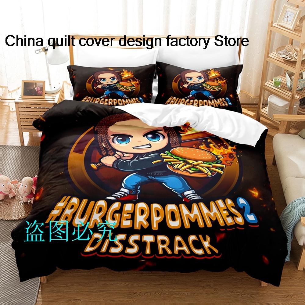 

Burgerpommes Icrimax Bedding Set Single Twin Full Queen King Size Bed Set Kids Bedroom Duvetcover Sets Anime Bed Sheet Set 150*200cm 3pcs