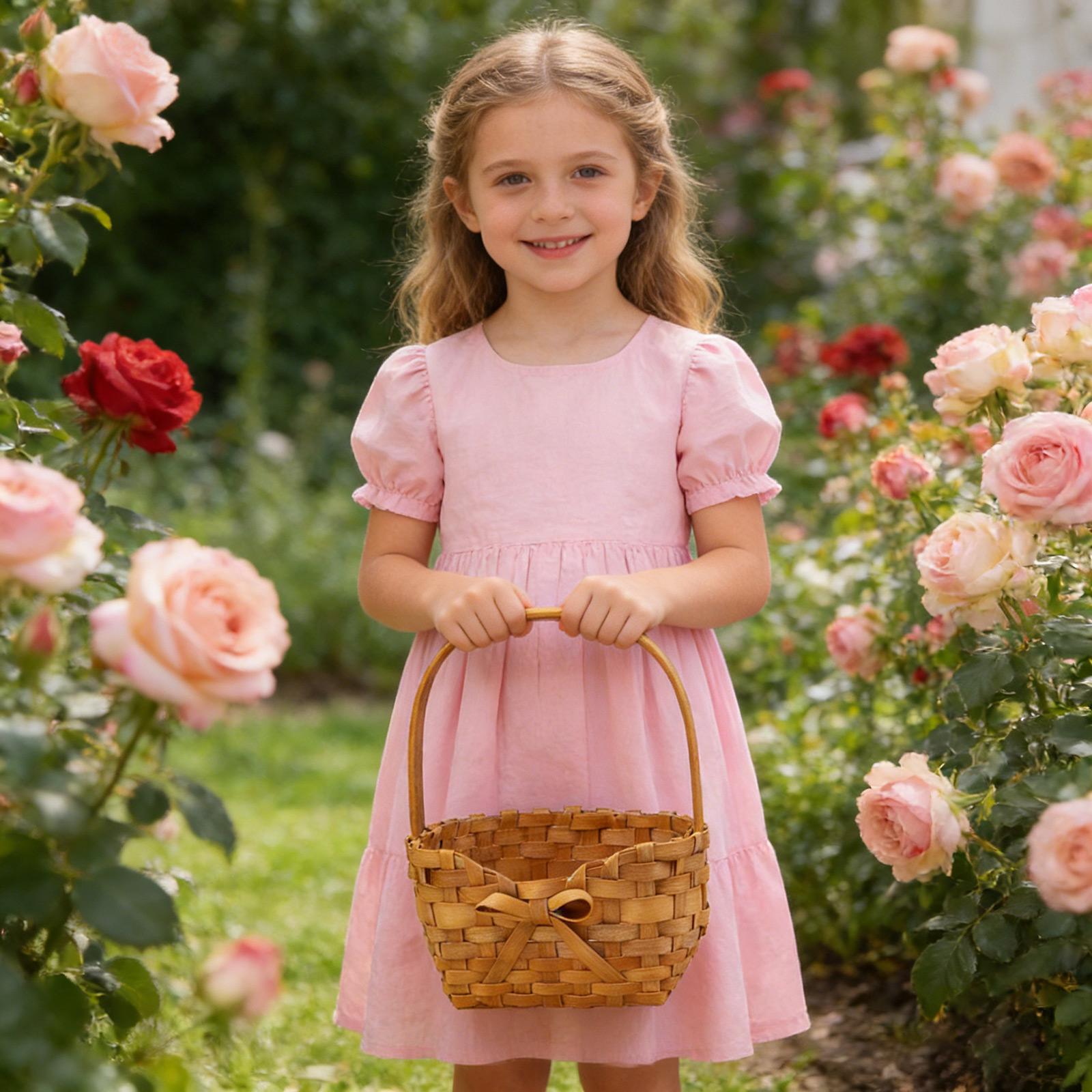 Handmade Rattan Woven Shopping Basket, Bath Basket, Outdoor Picnic Basket, Vegetable Shopping And Picking Old-fashioned Vegetable Basket.