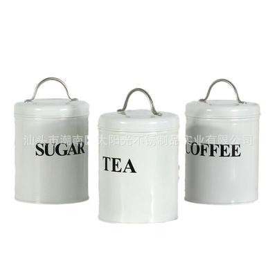 American Country Style Metal Candy Coffee Tea Storage Jar