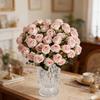 Silk Artificial Flowers Carnation Rose Wedding Bridal Bouquet Home Room Table Festival Outdoor Garden Arch Wall Diy Gifts Decora