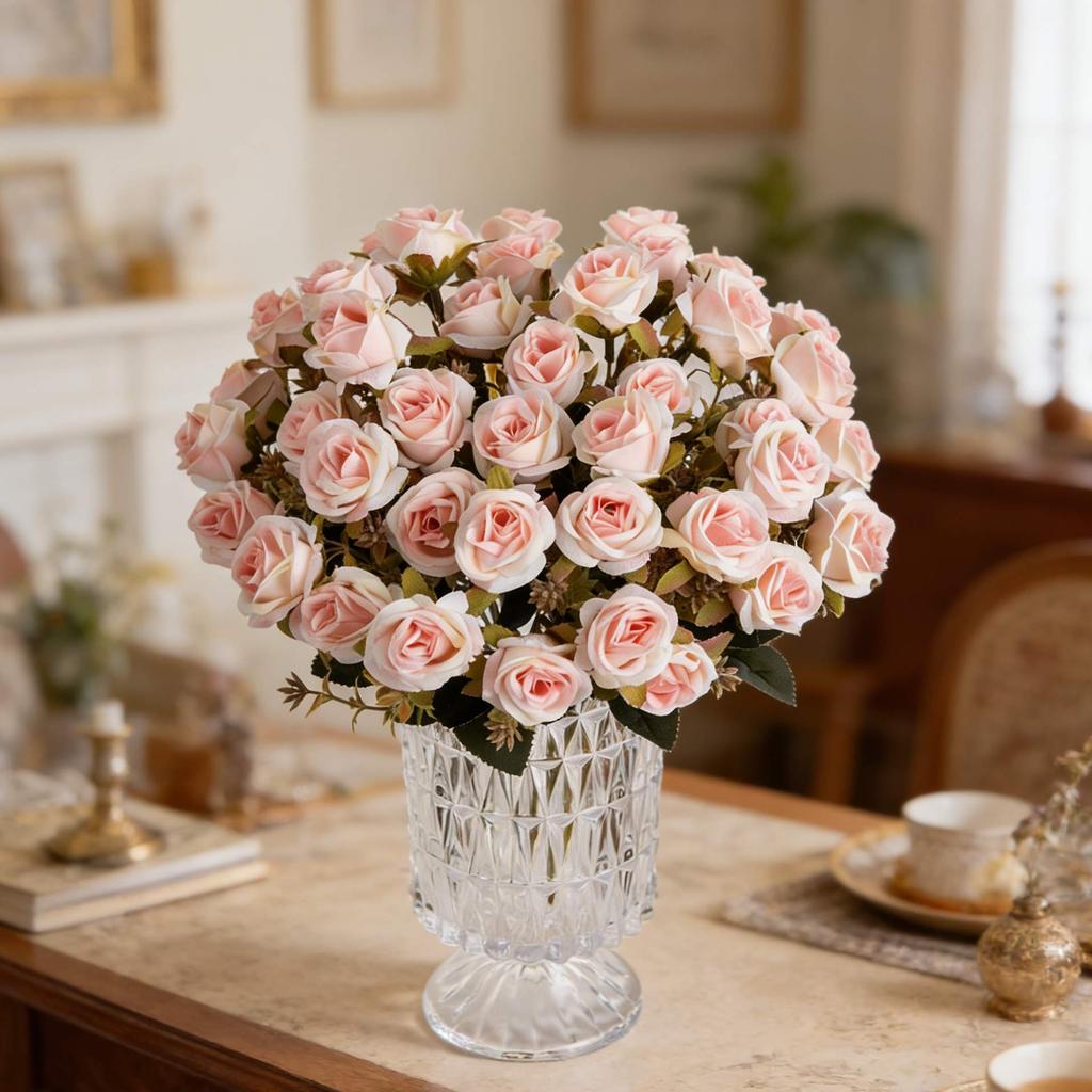 Silk Artificial Flowers Carnation Rose Wedding Bridal Bouquet Home Room Table Festival Outdoor Garden Arch Wall Diy Gifts Decora