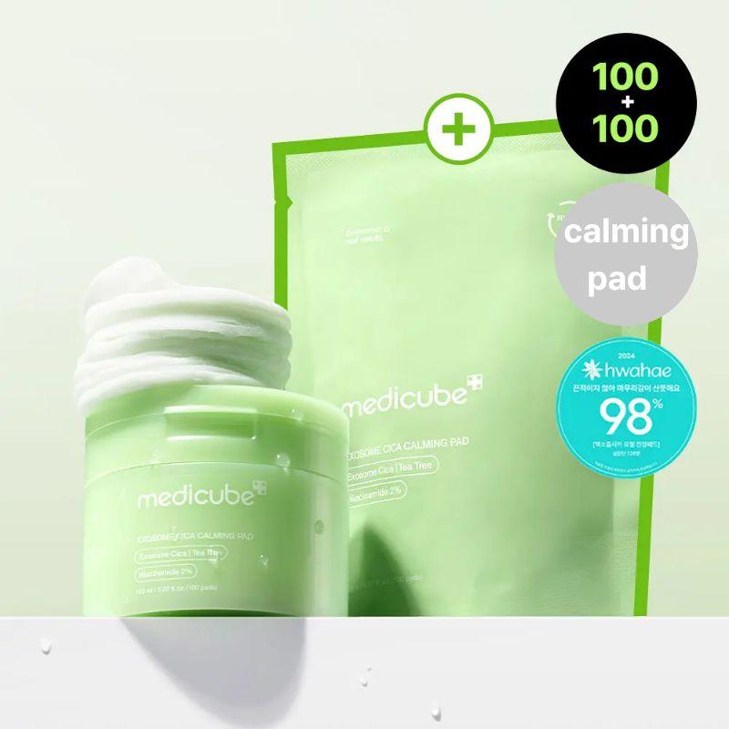 Medicube Exosome Cica Calming Toner Pad Refill Set (100 Sheets + 100 Sheets Refill)