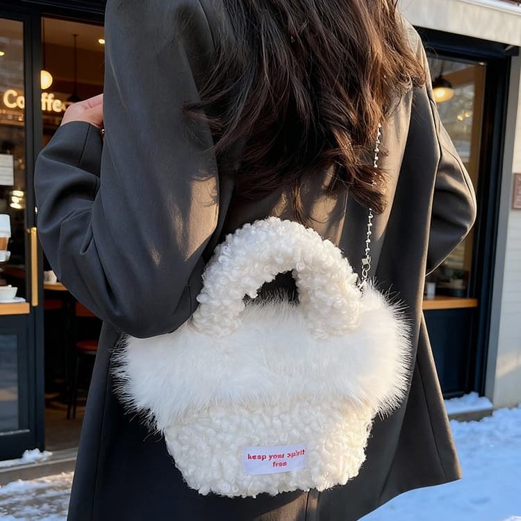 Women's Plush Mini Handbag Shoulder Bag