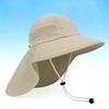 Kinder-Sonnenhut mit breiter Krempe und Schal - Sonnenschutz für Kleinkinder, Jungen und Mädchen, Leichter Sommer-Eimerhut