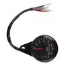 12V Universal LED Backlight Motorcycle Odometer Speedometer Gauge K/MH Single Indicator (Black)