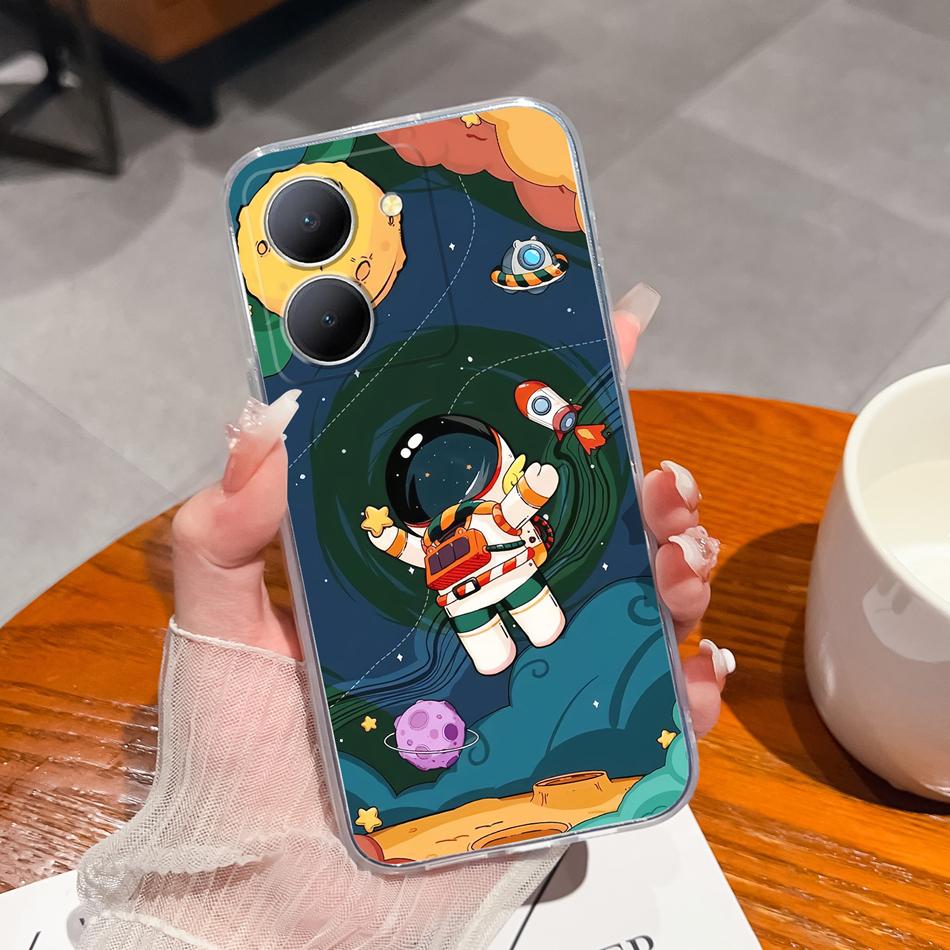 Creative Case For Vivo Y36 5G Soft Transparent TPU Silicone Model V2248 Slim Phone Shell Shockproof Protective Back Cover Coque