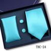 Men'S Business Tie Pocket Square Scarf Gift Box Set Formal Wedding Professional Shirt Trendy Tie Worker