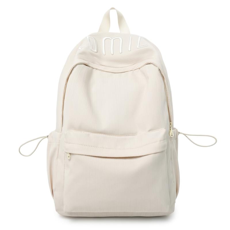 Letter Embroidery Minimalist Backpack for Women – Perfect for School, Work & Daily Use