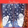 Christmas Snowflake And Santa Static Decal With Snowman For Window Decoration