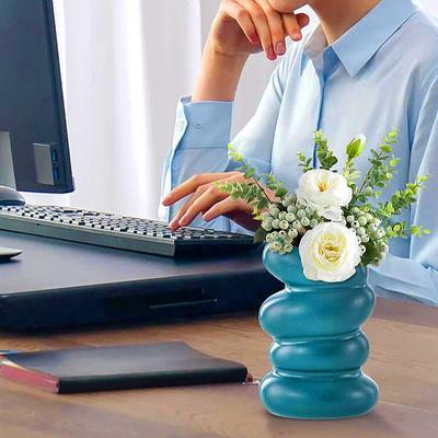 1PC Dekoracja Nowoczesna Dekoracja Wysoki Ceramiczny Skręcony Spiralny Wazon Kwiatowy Dekoracje Kreatywne Wysokie